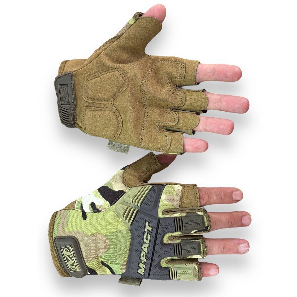 Перчатки без пальцев тактические Mechanix M-PACT Multicam (РАЗМЕР M 20-22 см) 3