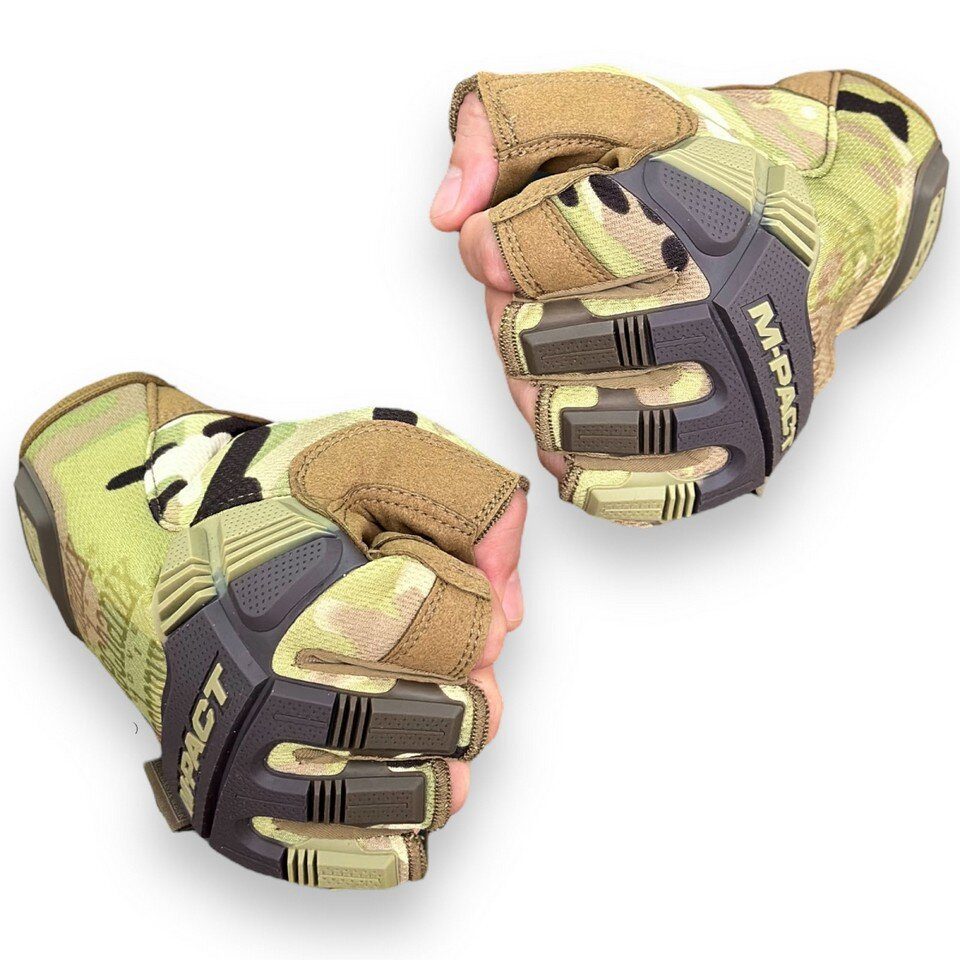Перчатки без пальцев тактические Mechanix M-PACT Multicam (РАЗМЕР M 20-22 см) 2