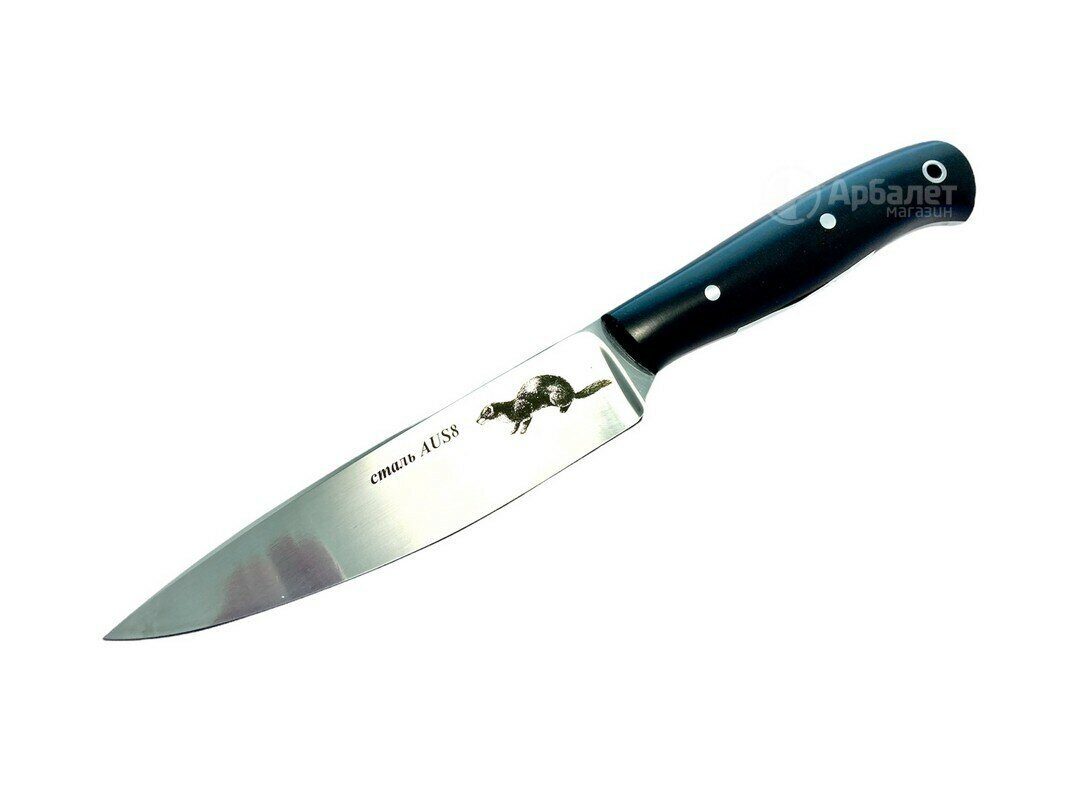 Нож нескладной ЛАСКА сталь AUS-8 HRC 57-59, Граб, Ц/М (Булат г. Ворсма)