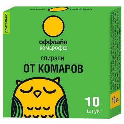 Спираль Комарофф оффлайн Длительно от комаров (10 штук) OF01040100