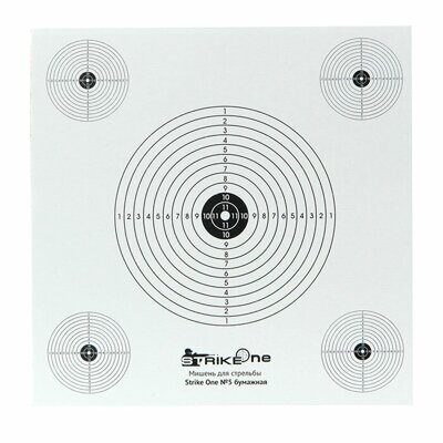 Мишень 14x14 Strike One №5 бумажная (1 шт) 23414