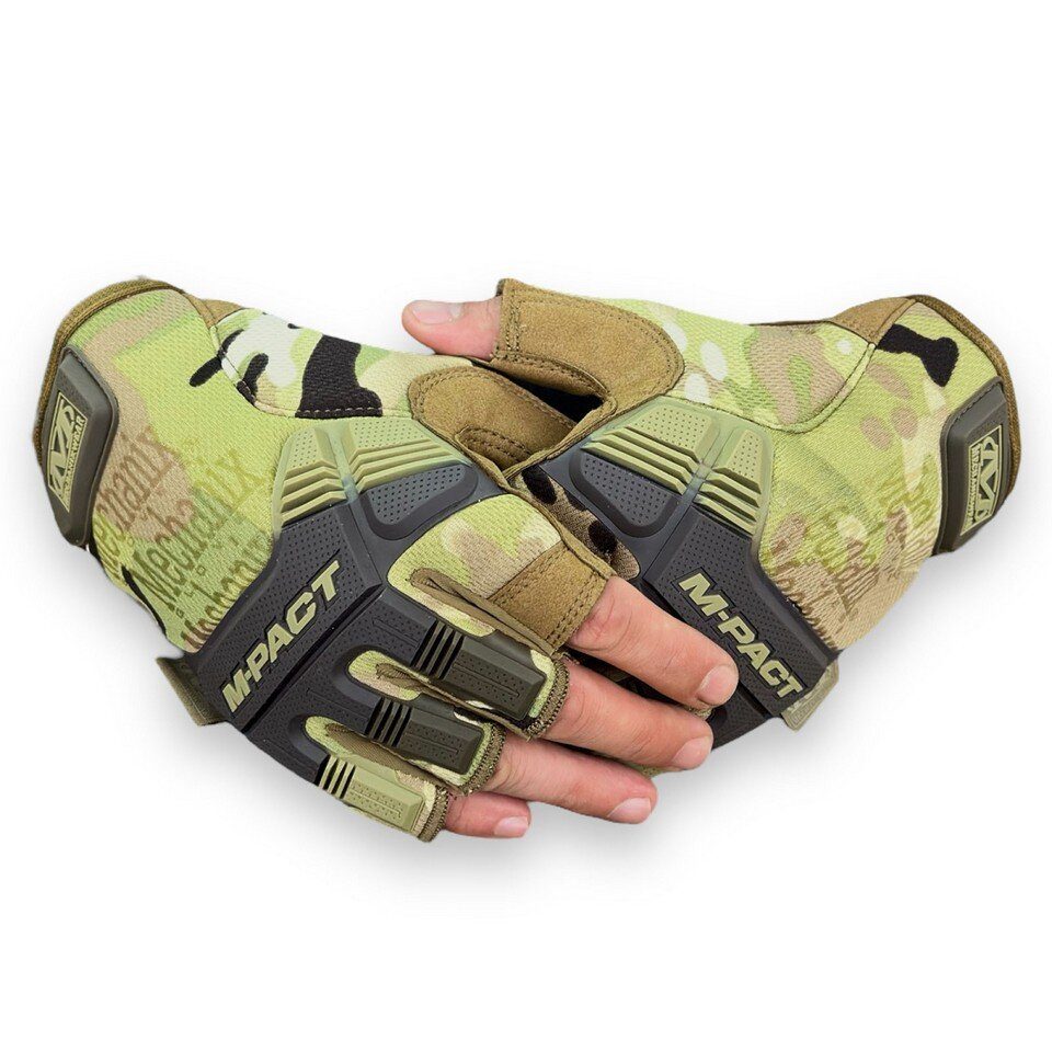 Перчатки без пальцев тактические Mechanix M-PACT Multicam (РАЗМЕР: L (22-24 см)