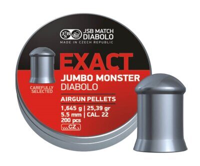 Пули для пневматики JSB Exact Jumbo Monster Diabolo 5,5 мм, 1,645 г (200 штук)